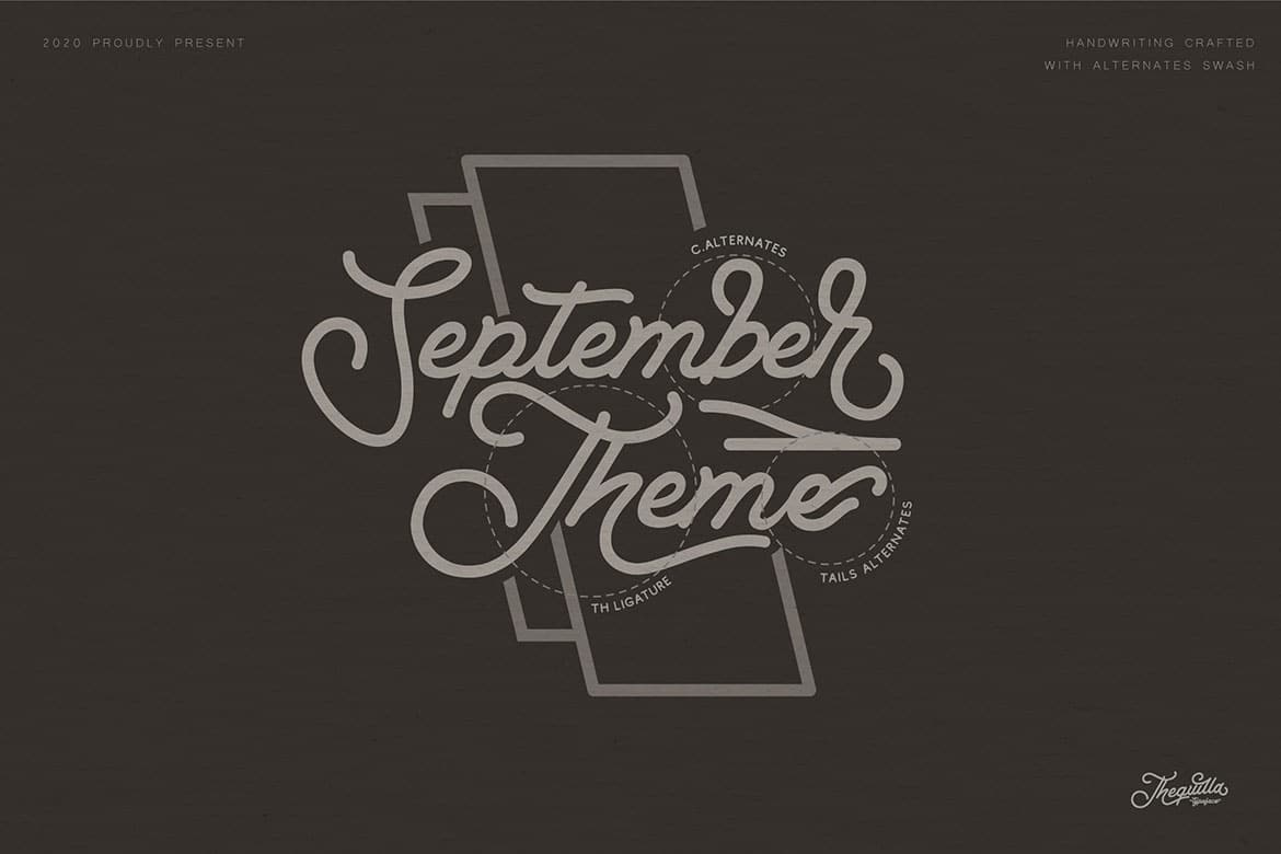 Thequilla - Monoline Script Font - Image 4