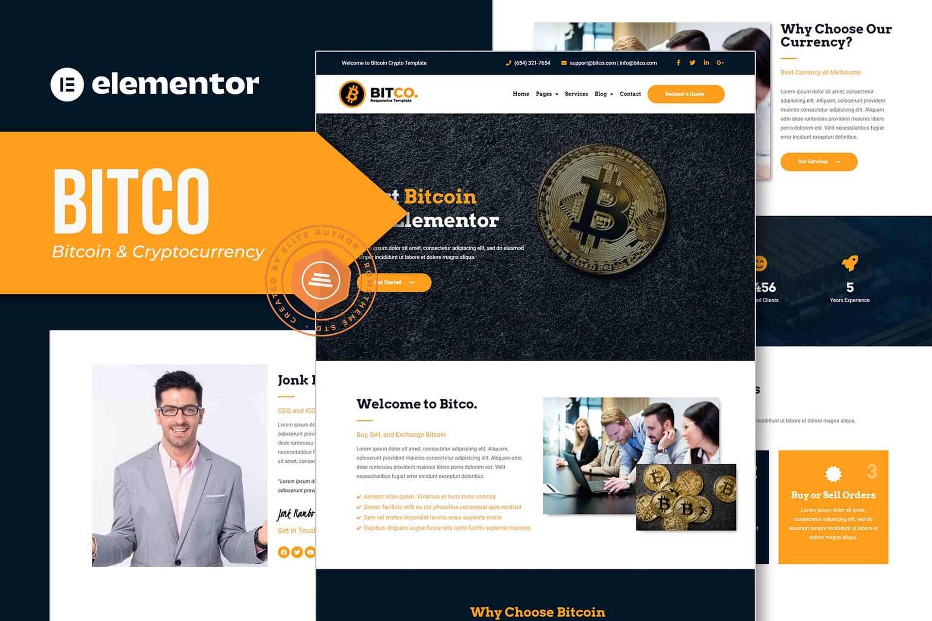 Bitco - Bitcoin & Cryptocurrency Elementor Template Kit