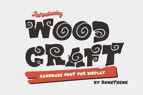 Wood Craft - Handmade Display Font