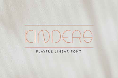 Kinders - Thin Linear Font