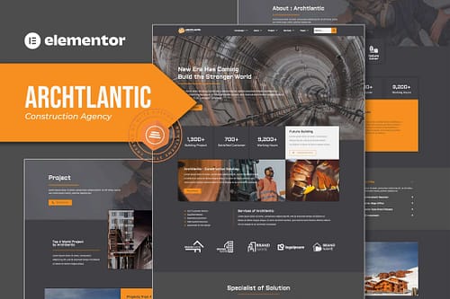 Archtlantic - Construction Agency Elementor Template Kit