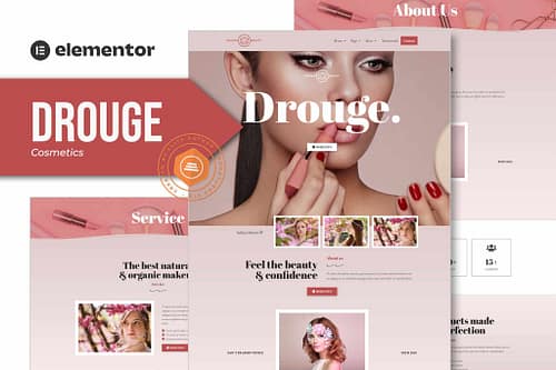 Drouge - Cosmetic Elementor Template Kit