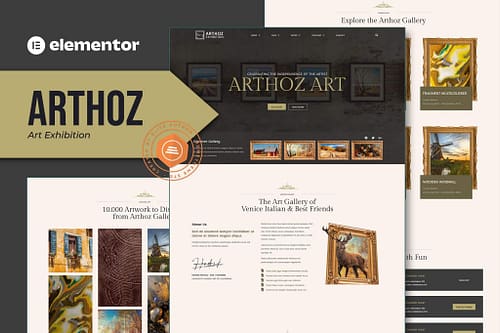 Arthoz - Art Exhibition Elementor Template Kit