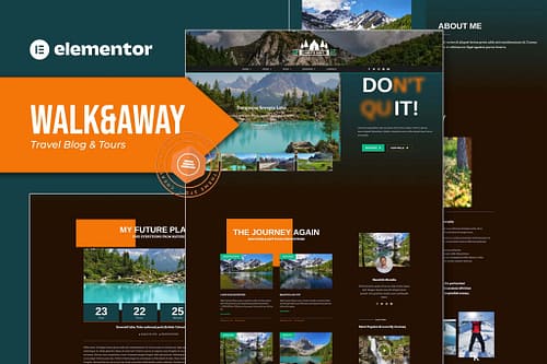 Walk&Away - Travel Blog & Tours Elementor Template Kit