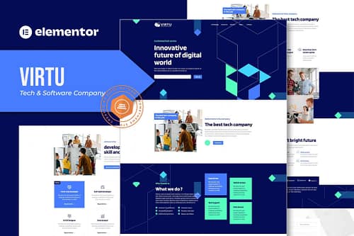 Virtu - Tech and Software Company Elementor Template kit