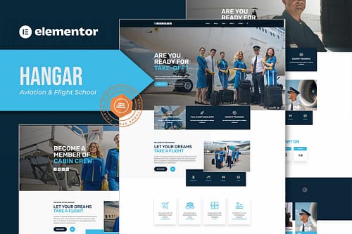 Hangar - Aviation & Flight School Elementor Template Kit