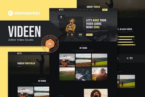 Videen - Video Editor Studio Elementor Template Kit