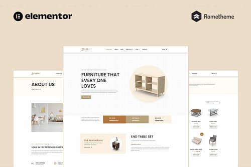 Furnit - Furniture Shop Elementor Pro Full Site Template Kit