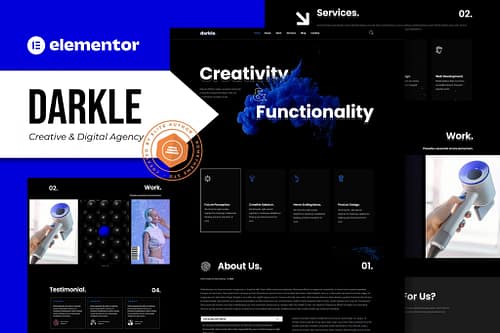 Darkle - Creative & Digital Agency Elementor Template Kit