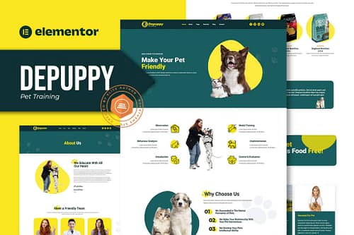 Depuppy - Pet Training Elementor Template Kit