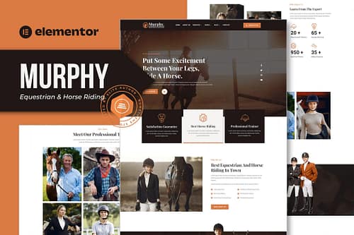 Murphy - Equestrian & Horse Riding Elementor Template Kit