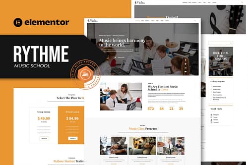 Rythme - Music Course Elementor Template Kit