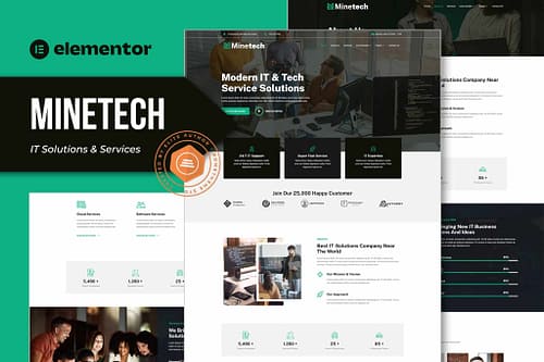 Minetech - IT Solutions & Services Elementor Template Kit