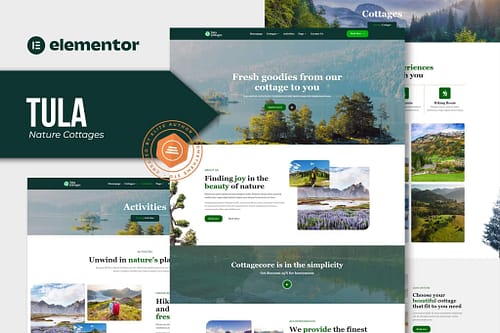 Tula - Nature Cottages Elementor Template Kit