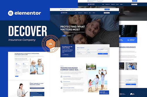Decover - Insurance Company Elementor Pro Template Kit