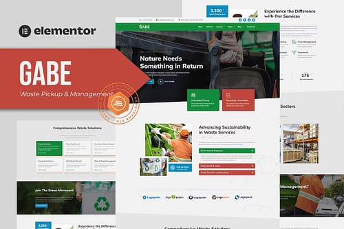 Gabe - Waste Pickup & Management Elementor Template Kit