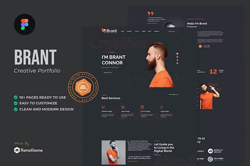 Brant - Creative Portfolio & Agency Figma Template