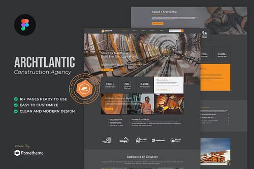 Archtlantic - Construction Agency Figma Template