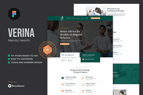 Verina - Mental Health Figma Template