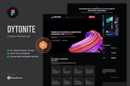 Dytonite - Digital Marketing Company Figma Template