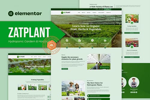 Zatplant - Hydroponic Garden and Horticulture Elementor Template Kit