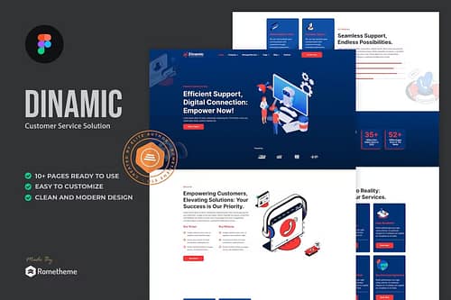 Dinamic - Customer Service & Solution Figma Template