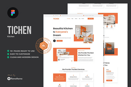 Tichen - Modern Kitchen Figma Template