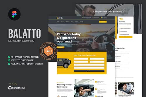 Balatto - Car Rental Company Figma Template