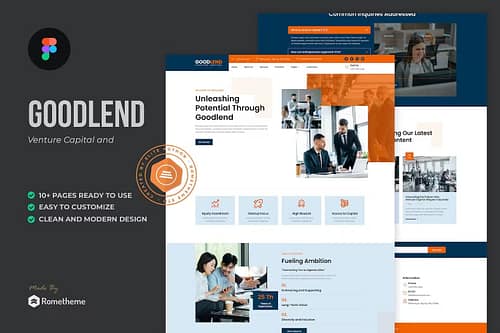 Goodlend - Venture Capital & Investment Figma Template