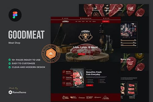 Goodmeat - Meat Shop & Butcher Figma Template