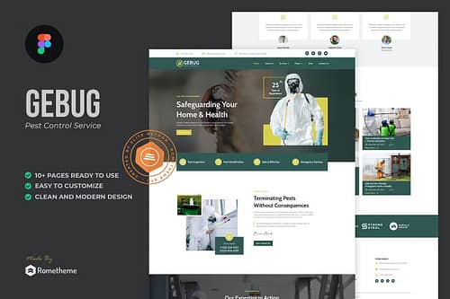 Gebug - Pest Control Service Figma Template
