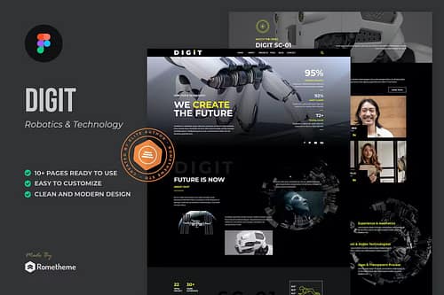 Digit - Robotics & Technology Figma Template