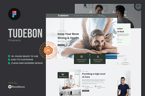 Tudebon - Chiropractic & Physiotherapy Figma Template