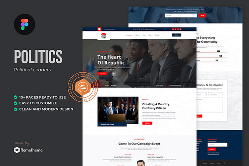 Politics - Political Candidate Figma Template