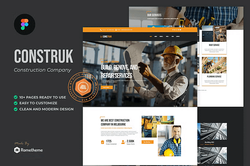 Construk - Construction Figma Template