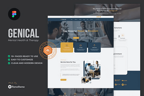 Genical - Mental Health & Therapy Figma Template