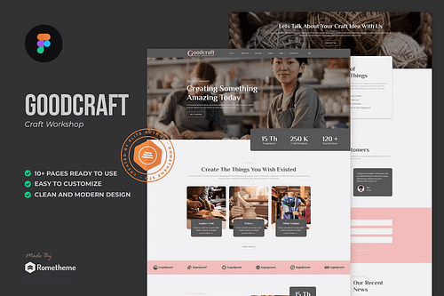 Goodcraft - Craft Workshop Figma Template