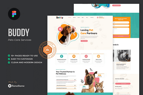 Buddy - Pet Care Services Figma Template