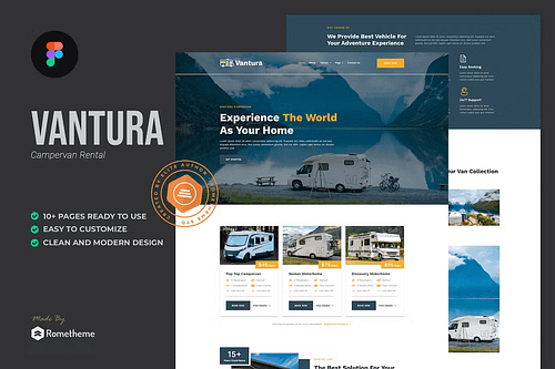 Vantura - Campervan & RV Rental Figma Template