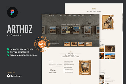 Arthoz - Art Exhibition Figma Template