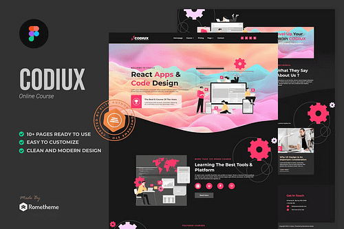 Codiux - Online Course Figma Template