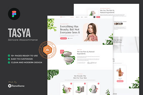 Tasya - Skin Care WooCommerce Figma Template