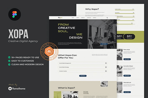 Xopa - Creative Agency Figma Template
