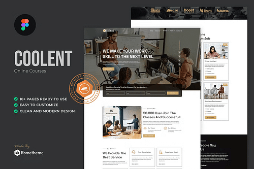 Colent - Online Courses Figma Template