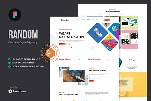 Random - Creative Digital Agency Figma Template
