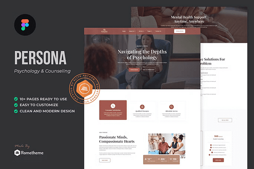 Persona - Psychology & Counseling Figma Template