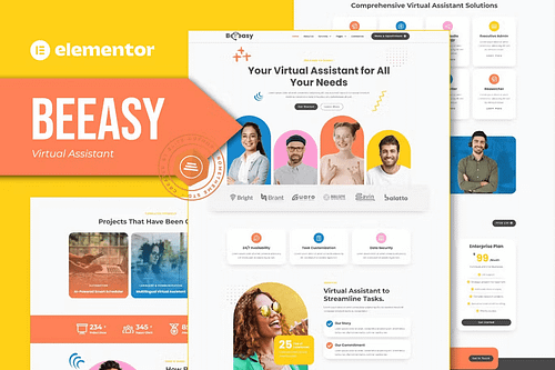 Beeasy - Virtual Assistant Elementor Pro Template Kit