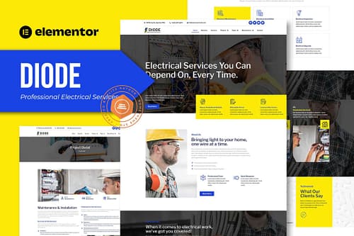 Diode - Professional Electrical Services Elementor Pro Template Kit