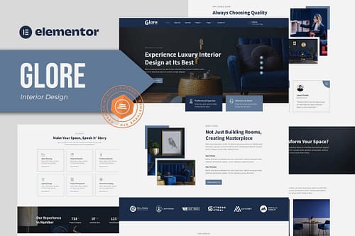 Glore - Modern Interior Design Elementor Template Kit