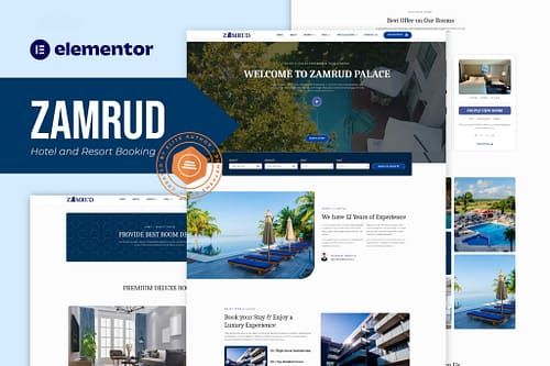Zamrud - Hotel & Resort Booking Elementor Template Kit